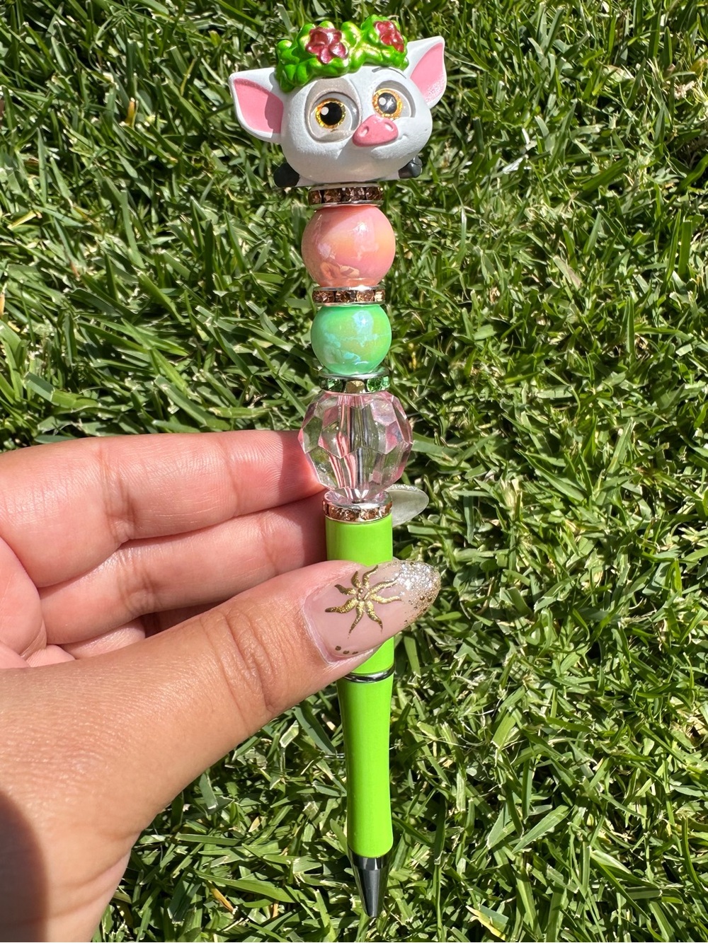 Handmade Disney Pen – Pua Moana Doorables –black ink